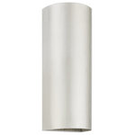 Livex Lighting - Bond 1 Light Brushed Nickel Outdoor/Indoor  ADA Large Sconce - The bond outdoor wall sconce is made from hand crafted stainless steel with a brushed nickel finish and features a half cylinder shaped frame. This dark sky rated light can be used for outdoor or indoor purposes and can fit any decor style.