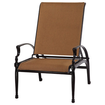 Bel Air Padded Sling Reclining Chair, Shade/Cast Silver
