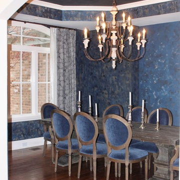 Sophisticated Blue Dining Room