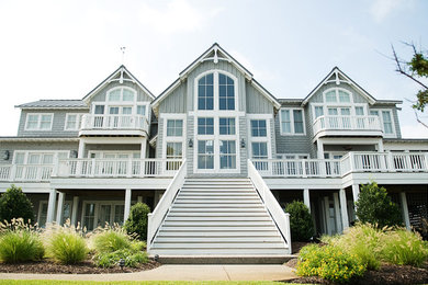 Example of a beach style exterior home design in Other