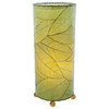 Outdoor Indoor Cocoa Leaf Cylinder Table Lamp Gree
