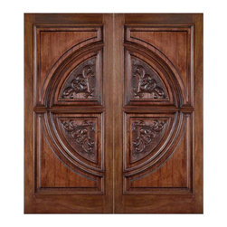PALMA MAHOGANY HURRICANE IMPACT RESISTANT RATED CARVED DOOR (1-3/4" ) - Windows And Doors