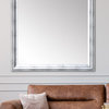 Modern Brushed Silver Accent Mirror