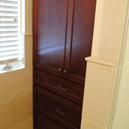 Tranquil Master Bathroom - Bathroom Cabinets