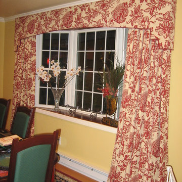 Shaped Cornice over Draperies