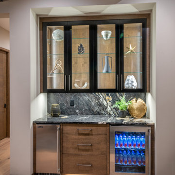 Custom Modern Mountain Home Dining Room Bar
