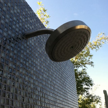 Outdoor Pool Shower Closeup