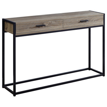 48" Taupe And Black Frame Console Table
