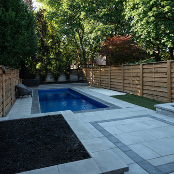 Modern Rectangular Swimming Pool & Backyard Renovation