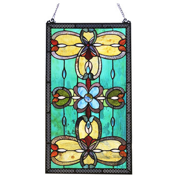 Chloe Lighting Victorian Stained-Glass Window Panel CH1P229TV26-GPN