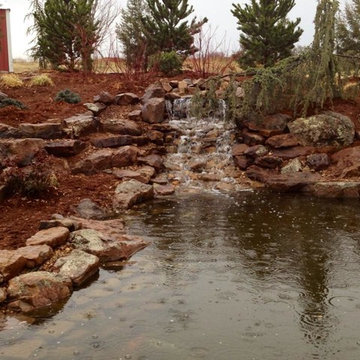 Large Pond with Several Waterfalls