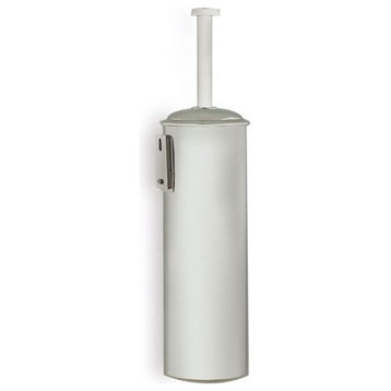 Satin Nickel Wall Mounted Rounded Brass Toilet Brush Holder