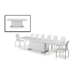 BONO MODERN WHITE DINING TABLE - Dining Tables