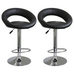 Buffalo Corporation - Amerihome BS1189SET Classic Relaxed Bar Stools, Set of 2, Black - Set includes 2 bar stools, easy to assemble