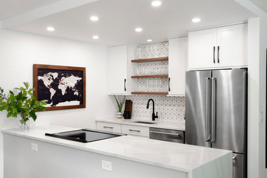 Example of a transitional kitchen design in Portland