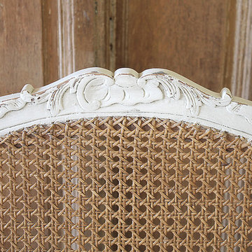 Set of 6 French Country Louis XV Style Cane Back Dining Chairs