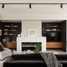 Midcentury fireplace