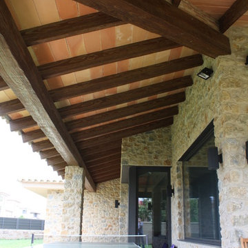 Viga hormigón imitación madera