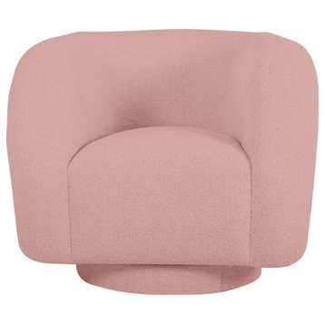 Mark Modern Pink Sherpa Accent Chair