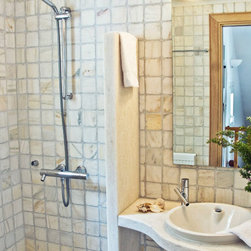 Master Bathrooms in antique limestone - Showerheads And Body Sprays