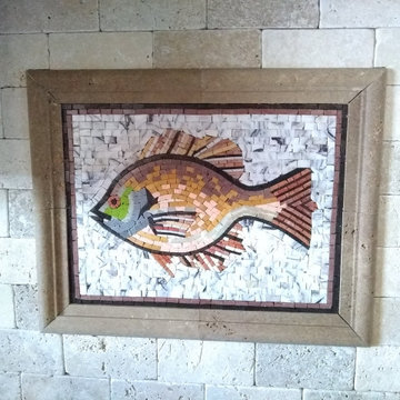 Shades Of Pisces- Fish Mosaic Wall Art I Mozaico