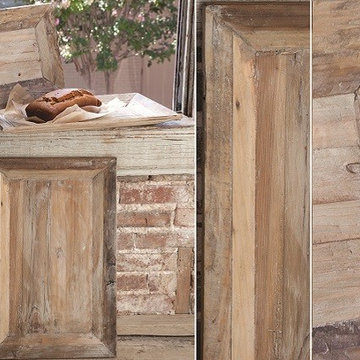 Rectangular Reclaimed Wood Trays, Set of 3