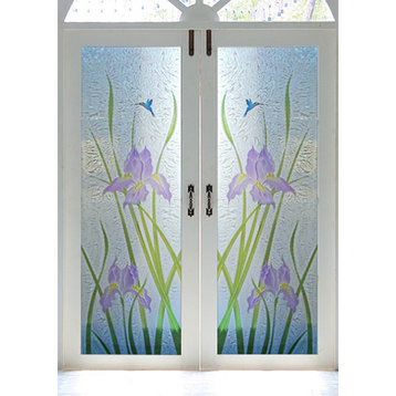 Front Door - Iris Hummingbird - Fiberglass Smooth - 36" x 96" - Book/Slab Door
