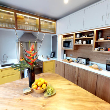 Mid Century inspired kitchen & utility. *Click on Virtual Tour Tag to explore*