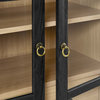 Nolan Tall Storage Display Cabinet - Black Oak
