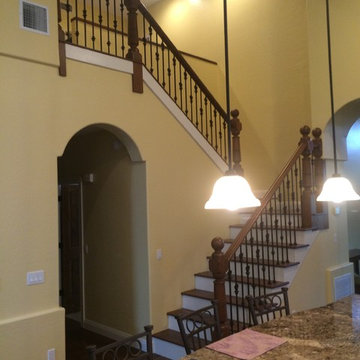 Staircase full side view after