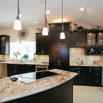 Kitchen - Espresso Cabinets