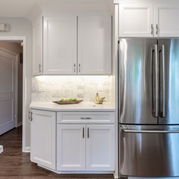 Dramatic Changes to Achieve an Amazing More Open & Functional White Kitchen