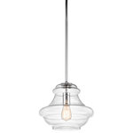 Kichler Lighting - Kichler Lighting 42044OZMER Everly - 12" One Light Pendant - The design of this generous pendant from the Everly collection is based on decorative blown glass containers. Sporting a classic lamp-base shape with Olde Bronze hardware it features clear glass and is made memorable with the use of a Vintage Squirrel Cage Filament lamp.Canopy Included: YesShade Included: YesCanopy Diameter: 4.75* Number of Bulbs: 1*Wattage: 100W* BulbType: A19* Bulb Included: No