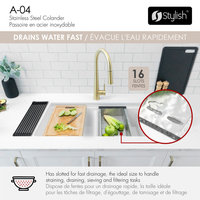 STYLISH 15 3/8 Stainless Steel Workstation Colander