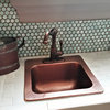 Angelico Copper 15" Single Bowl Drop-In Kitchen Sink