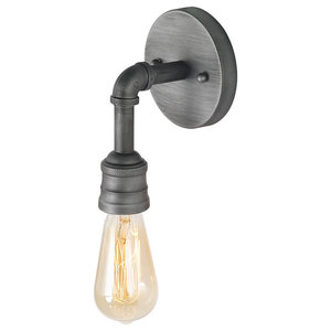 Lnc 1 Light Water Pipe Wall Sconce Wall Lamp Industrial Sconces Wall Lighting Industrial Wall Sconces By Lnc Houzz