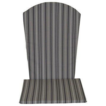 Full Adirondack Chair Cushion, Gray Stripe
