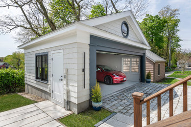 Example of a minimalist garage design in Boston