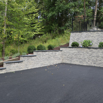 Backyard Retreat: A Raw Land Transformation: Pool Patio, retaining walls, steps