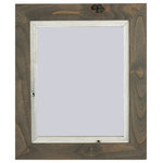 My Barnwood Frames - Rustic Wood Frame, Oceanside Series, 4"x4" - *PLEASE NOTE - Glass is included with frame sizes 16x20 or smaller. Larger sizes do not include glass due to the high risk of breakage in shipping. These beautiful rustic frames are a customer favorite. Handcrafted from knotty alder wood stained a grey color and accented with a 1/2 inch whitewashed barnwood inset, our Oceanside Beach frame series is a true classic. One of our most versatile frames because of its neutral colors, this frame is the perfect gift. The frame can be hung horizontally or vertically. The frame includes glass and hanging hardware and cleans with a soft cloth. Backing is included and is secured with flexible push points so inserting your own photos is simple. We craft each of our rustic wood frames to withstand generations of use. Corners are glued and secured with a screw so they won't separate. These are not mass-produced in China,; these beautiful frames are handcrafted one at a time right here in the USA. Frame width = 2". Includes glass and hanging hardware. Can be hung horizontally or vertically. Made in USA