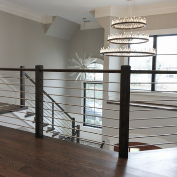 Project #72 | Modern Staircase with Horizontal Steel Rod Railing