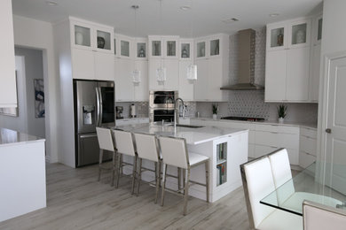 Driftwood Remodel with White Contemporary Cabinets