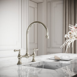 Celeste 2-hole Traditional Kitchen Tap Polished Nickel - Kitchen Taps