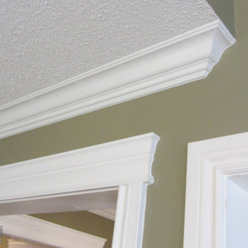 Trim upgrade and crown moulding installation in Ajax