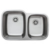 Wells Sinkware 60/40 Double Bowl Sink Pack, 16 Gauge, Larger Bowl on the Left, S