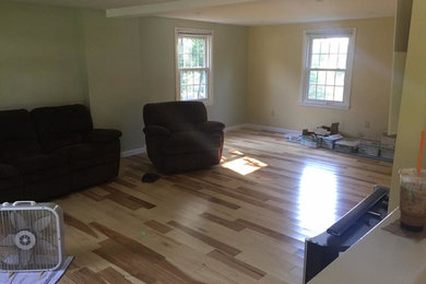 wall removal, flooring, and stairs