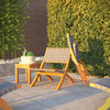 Sava Indoor-Outdoor Folding Chair in Warm Gray Webbing