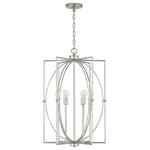 Capital Lighting - Capital Lighting Oran - 6 Light Foyer, Antique Silver Finish - APPLICATIONS: Perfect for use in the kitchen, diniOran 6 Light Foyer Antique Silver *UL Approved: YES Energy Star Qualified: n/a ADA Certified: n/a  *Number of Lights: Lamp: 6-*Wattage:60w E12 Candelabra Base bulb(s) *Bulb Included:No *Bulb Type:E12 Candelabra Base *Finish Type:Antique Silver