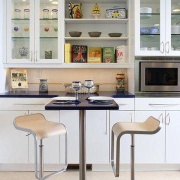 LIGHT AND WHITE CABINETS CAN MAKE YOUR AREA APPEAR VISUALLY LARGER