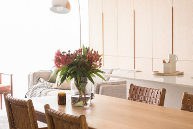 Photo of a midcentury dining room in Wollongong.